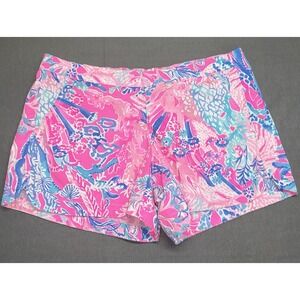 Lilly Pulitzer Womens Ocean View Shorts-Catch The wave Print-Smal-Slant Pockets